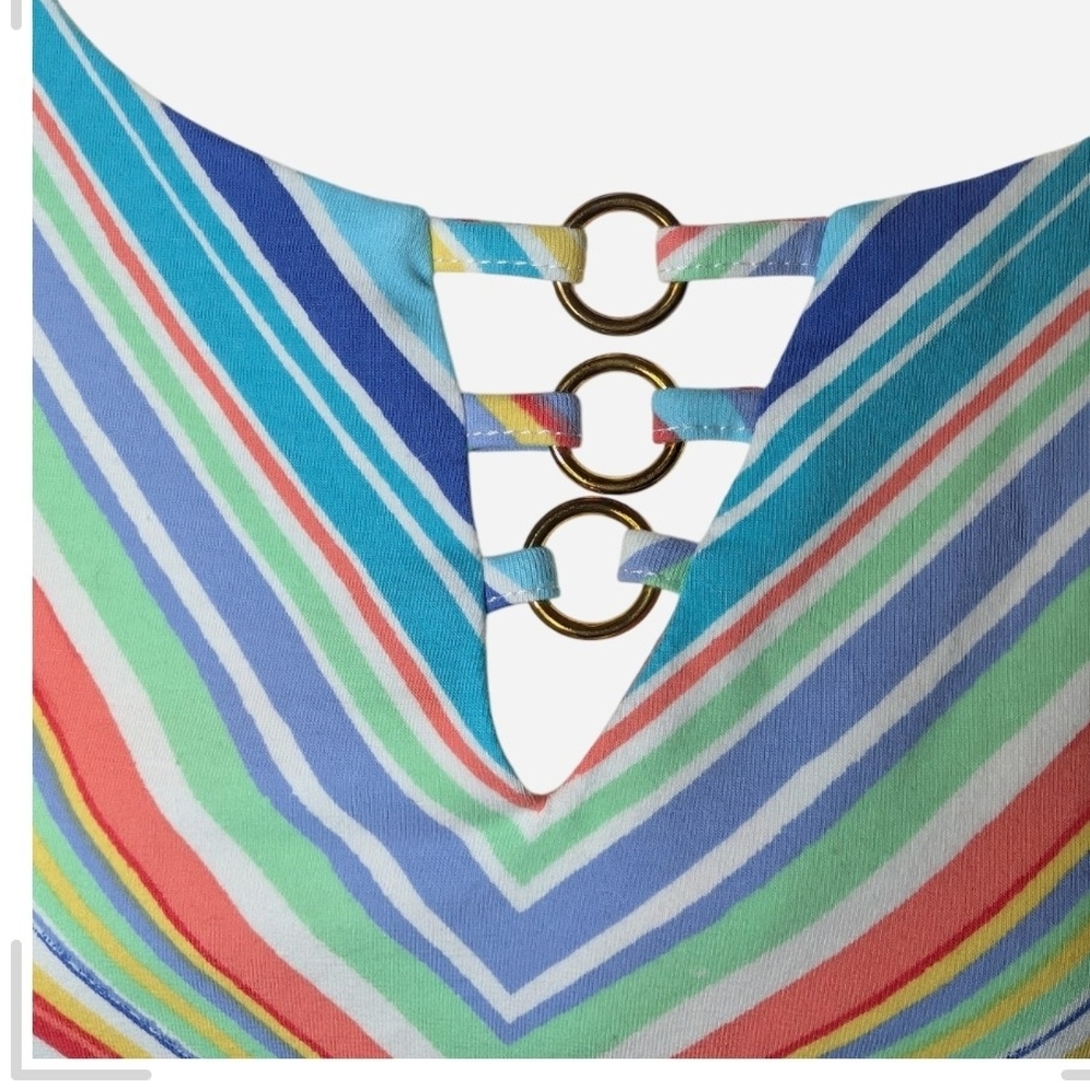 Colorful Chevron Women's Blouse - Picture 4 of 13